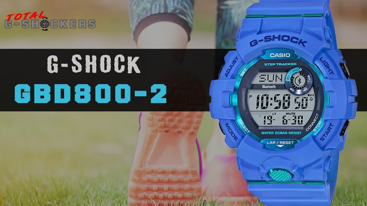 Casio G-SHOCK GBD800-2 | Blue G Shock G-SQUAD Step Tracker GBD-800