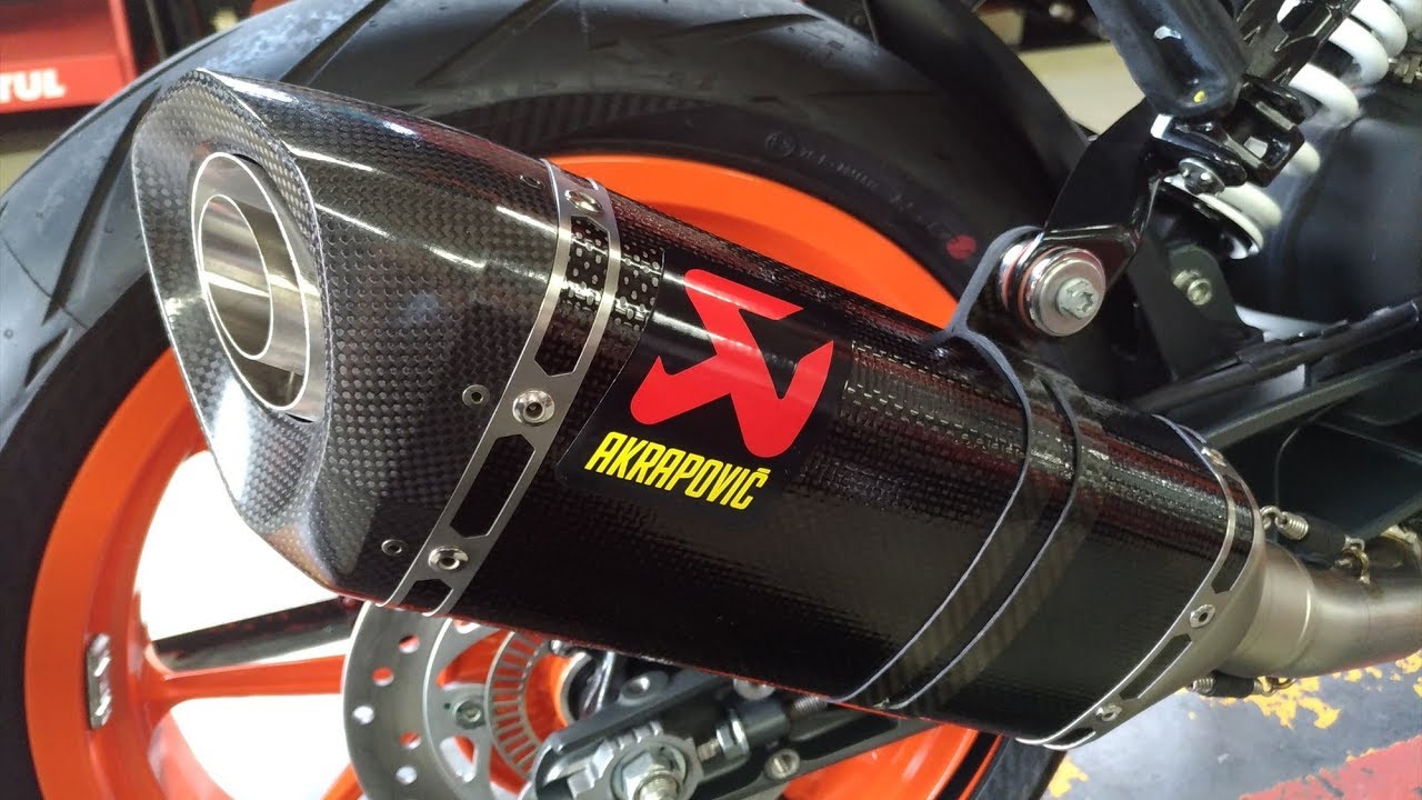 390DUKE アクラポビッチ製スリップオンサイレンサー - YouTube