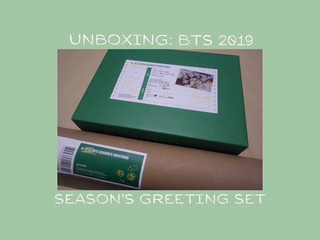 UNBOXING | BTS 2019 SEASON'S GREETINGS SET - YouTube