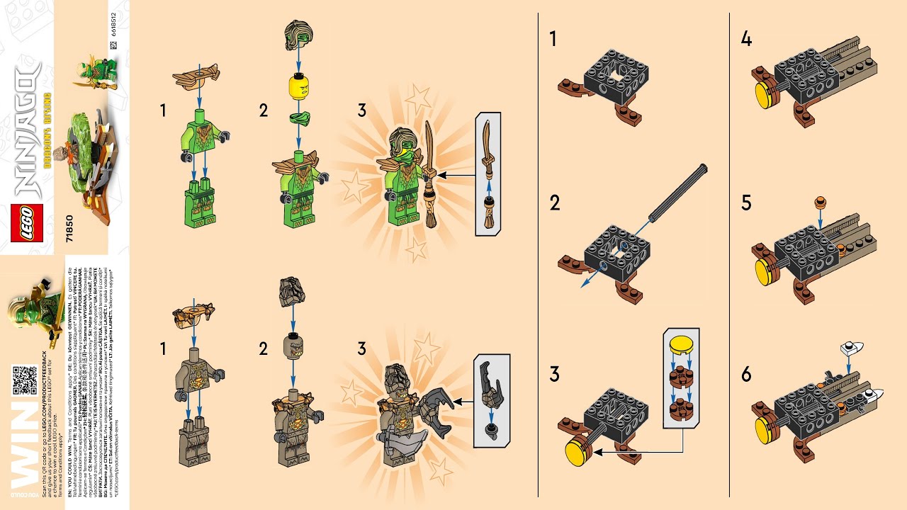 🍀 LEGO instructions 🍀 Ninjago 🍀 71850 🍀 Lloyd vs Earth Monster