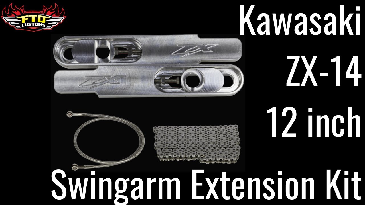 Kawasaki ZX14 Swingarm Extensions 12