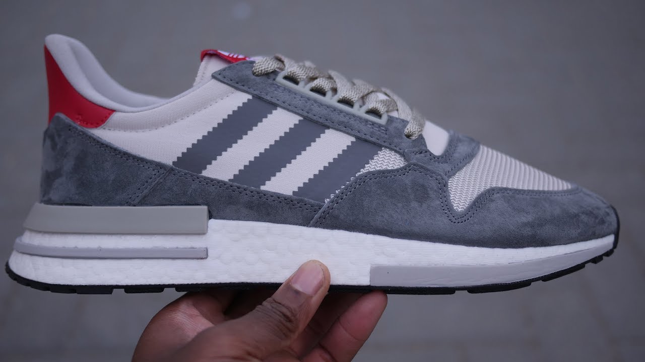 Adidas ZX500 RM Quick Look & On Feet (Lead/Onix) - YouTube