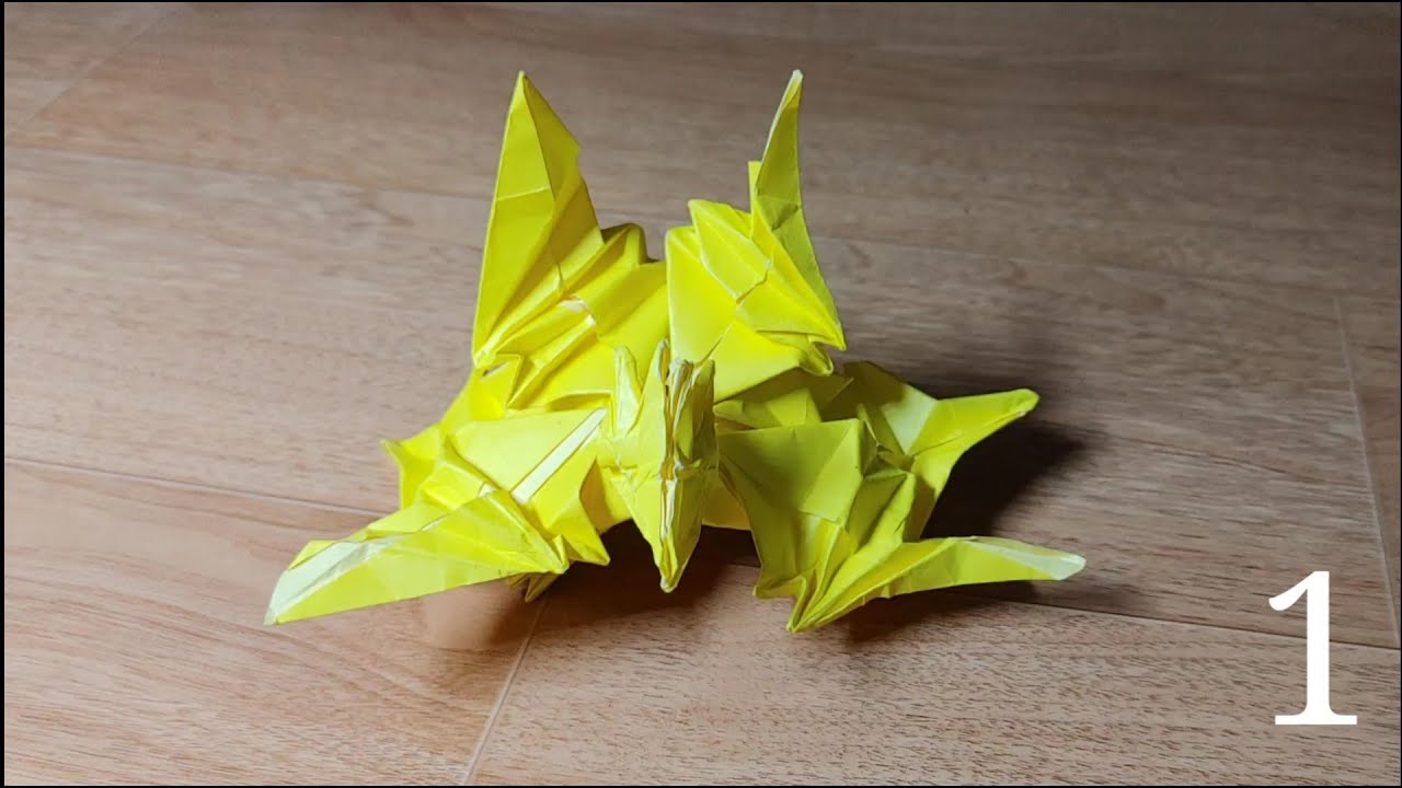 六王龍 折り紙 折り方 육왕룡 종이접기 접는 법 origami Thunder