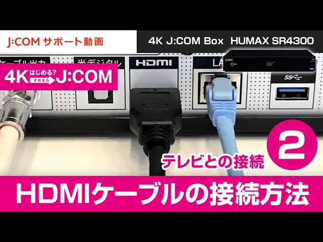 SR-4300】テレビとの接続－手順② HDMIケーブルの接続方法 - YouTube