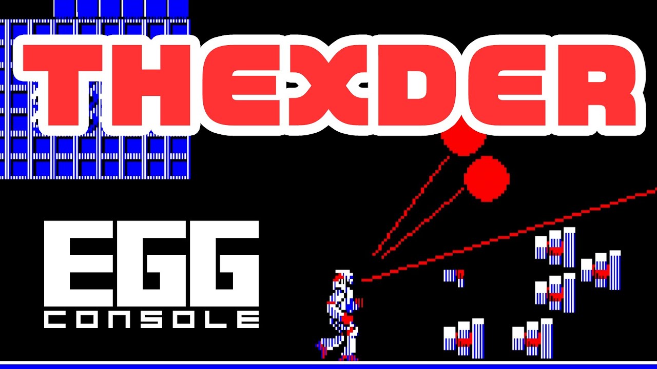 EGG CONSOLE版「テグザー（THEXDER）」【PC-8801mkⅡSR】 - YouTube