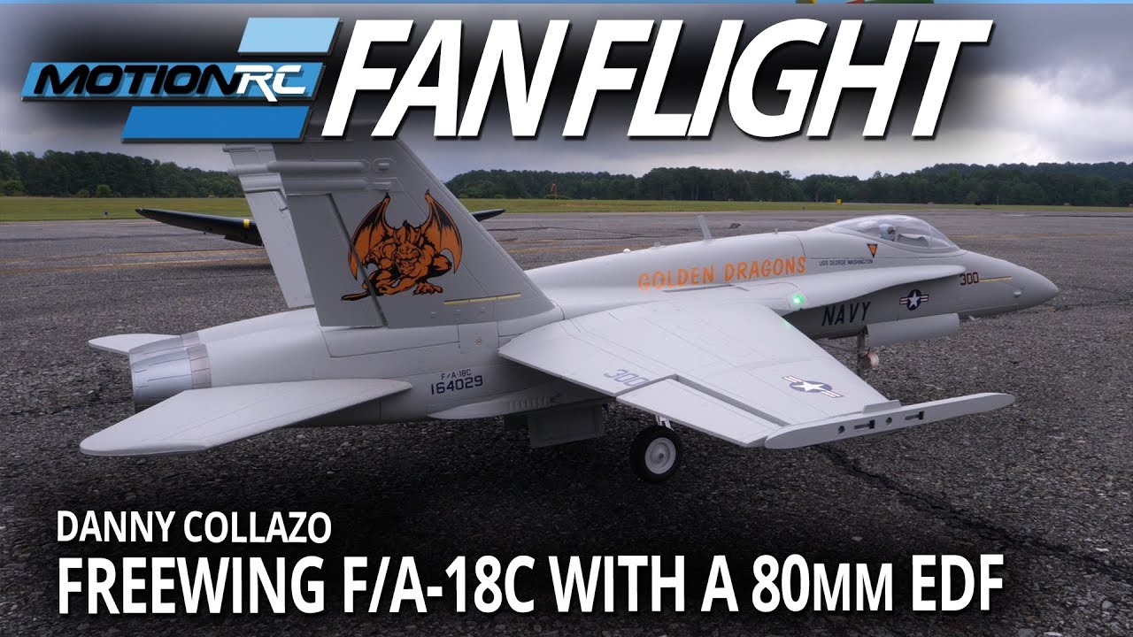 Freewing F/A-18C Hornet on an 80mm EDF Power System - Fan Flight