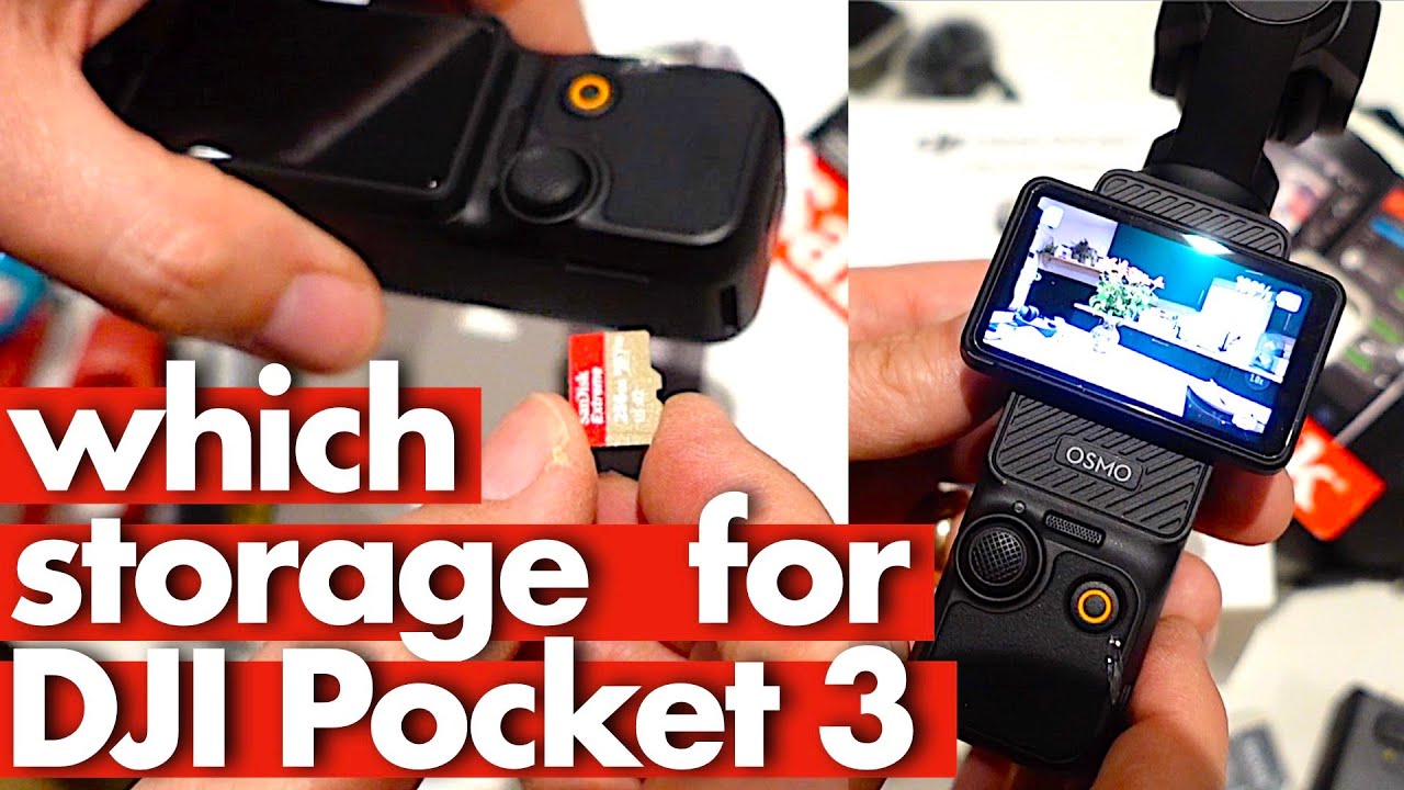 How to put a memory card into DJI Pocket 3 camera - YouTube