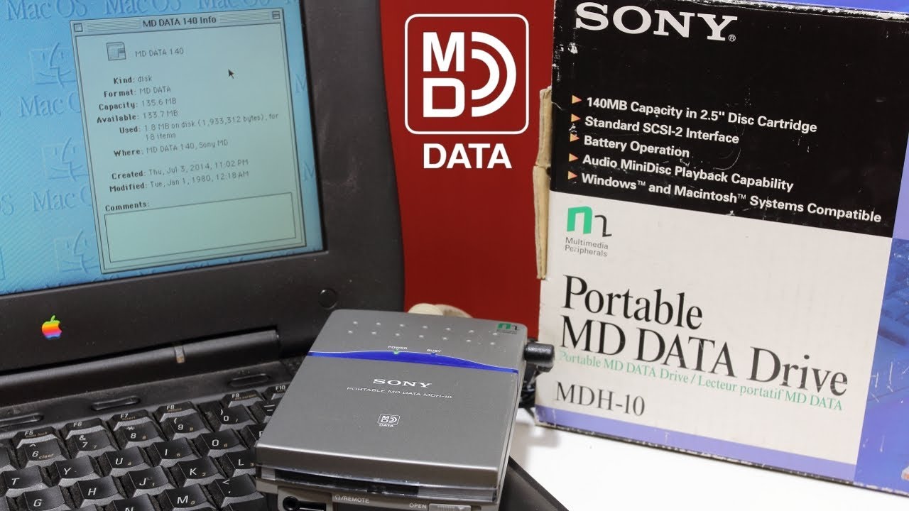 Sony MDH-10 - The Portable MD Data Drive - YouTube