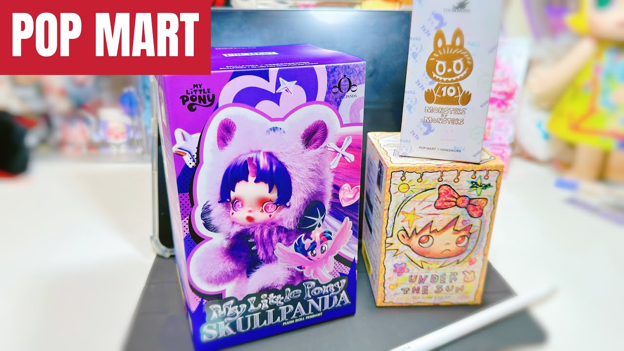 more Pop mart skullpanda my little pony blind box to unbox and