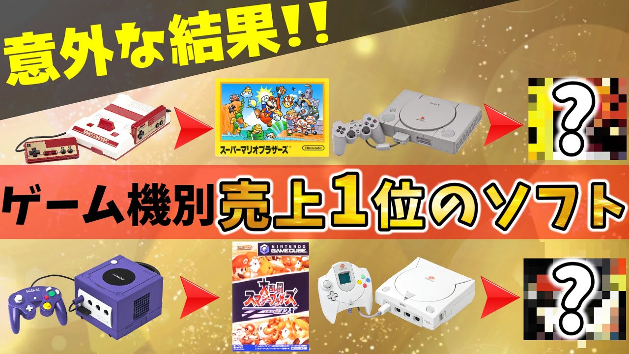 ゲームハード歴史】各ゲーム機で一番売れたソフト解説！世界では意外な