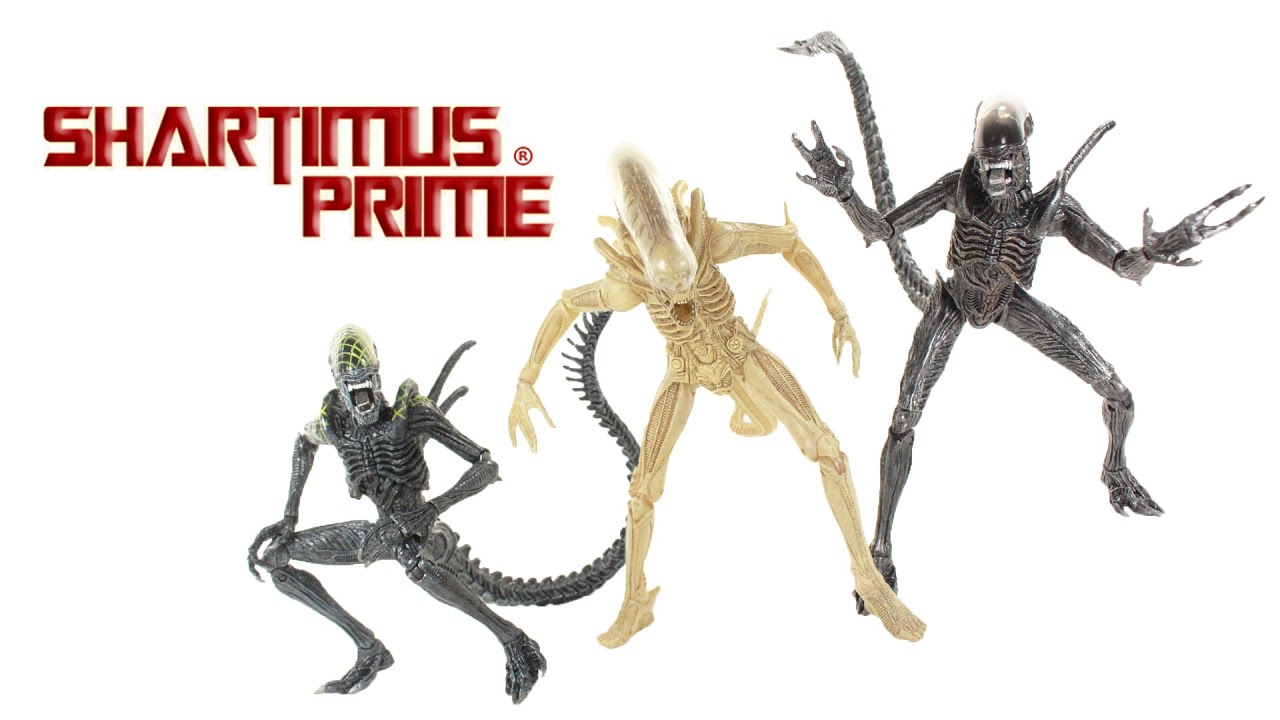 NECA Toys Alien vs Predator Grid Alien, Warrior, and '79 Concept
