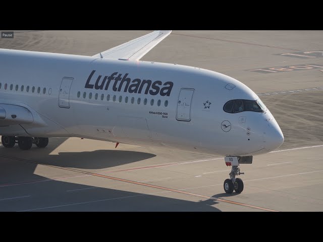 Lufthansa Airbus A350-900 Boeing 747-8 Landing at Tokyo Haneda 34L