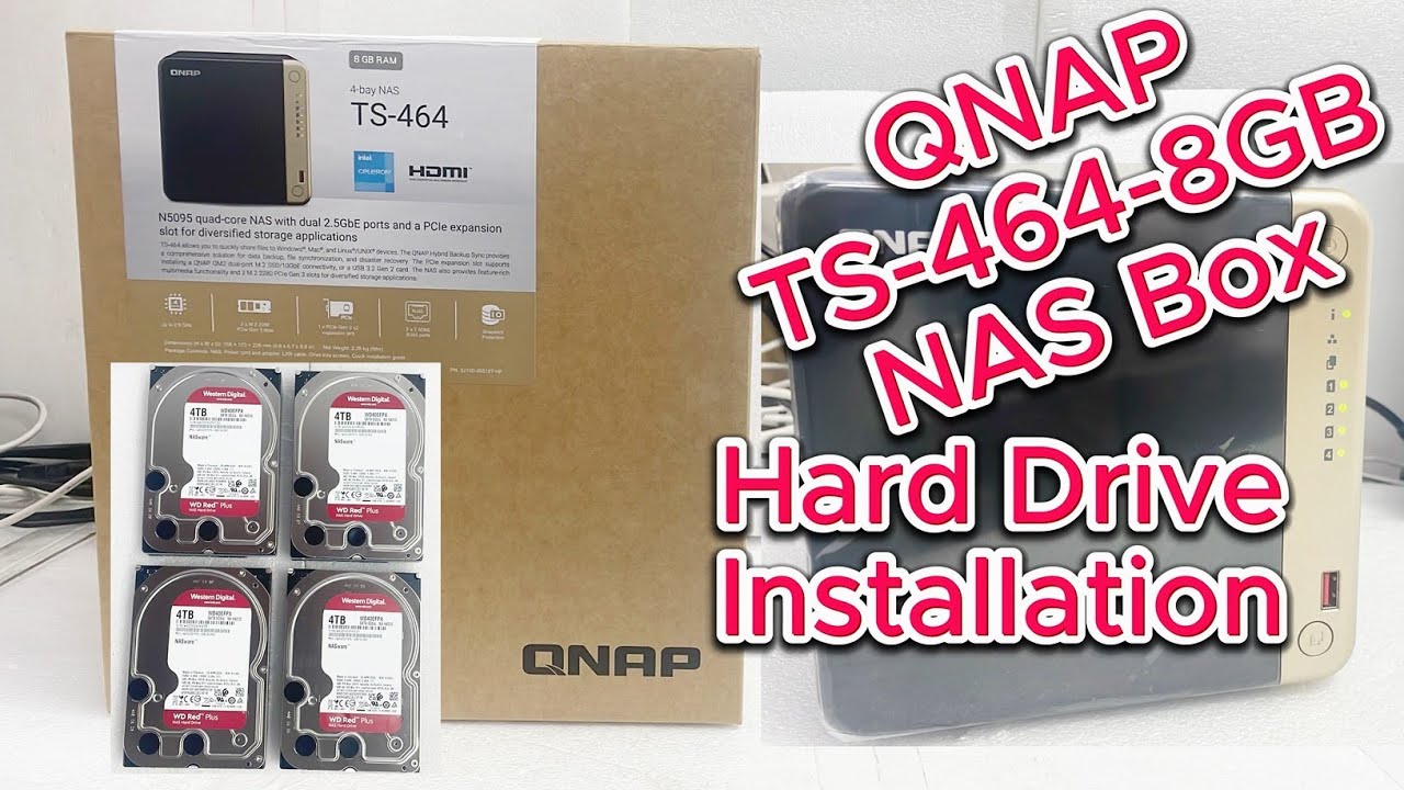 QNAP TS-464-8GB NAS Box Hard Drive Installation | Step-by-Step