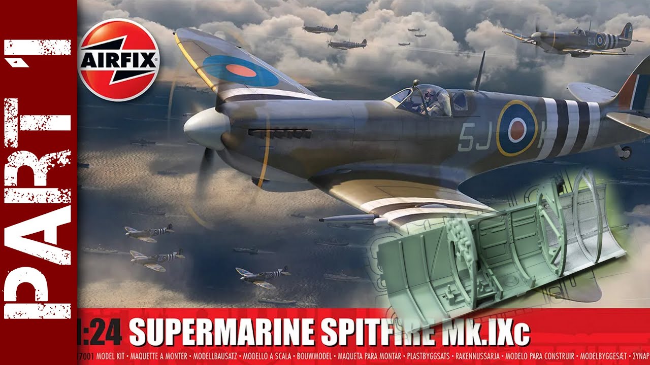 New Airfix 1:24 Spitfire - building the cockpit - part 1 - YouTube