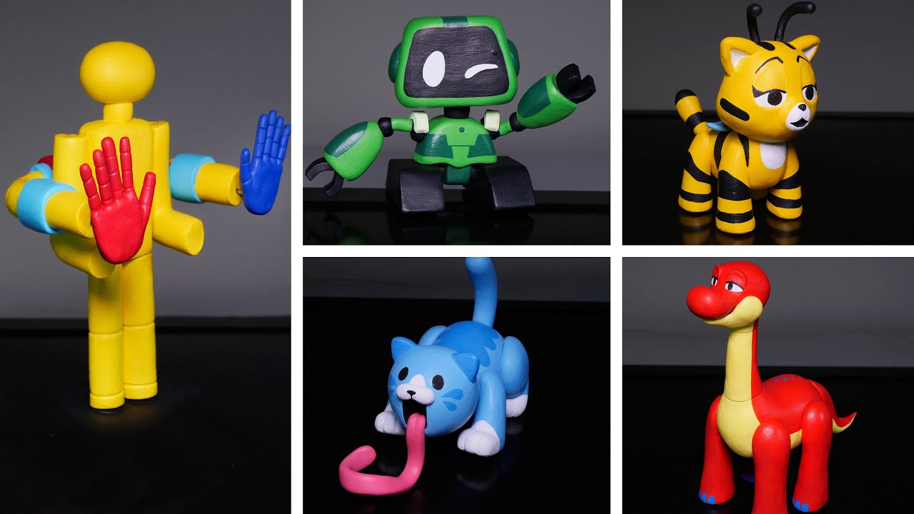 Sculptures of Poppy Playtime Characters (& GrabPack) ☆ Cosclay