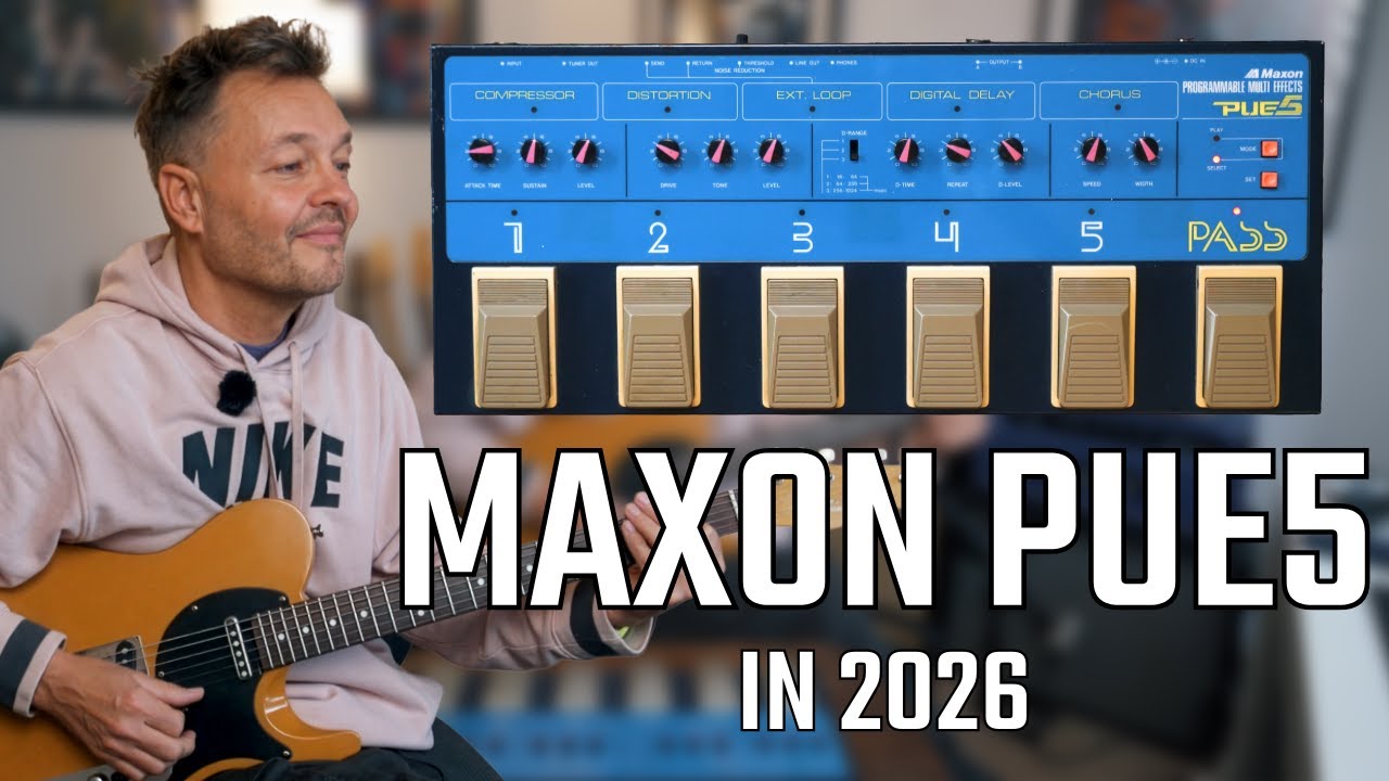 Maxon Pue5 Tube (multi-effect pedal, tube overdrive) - YouTube