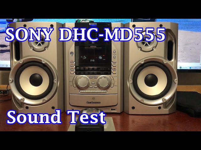 SONY ソニー MDコンポ DHC-MD555 音出し MD CD audio sound test - YouTube