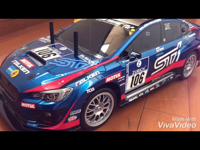 完成】タミヤオンロード入門カーTT02シャーシ。スバルWRX STI NBR