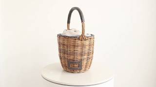 ebagosブライドル バケツM バスケット（ミニバーキン）GREYエバゴス