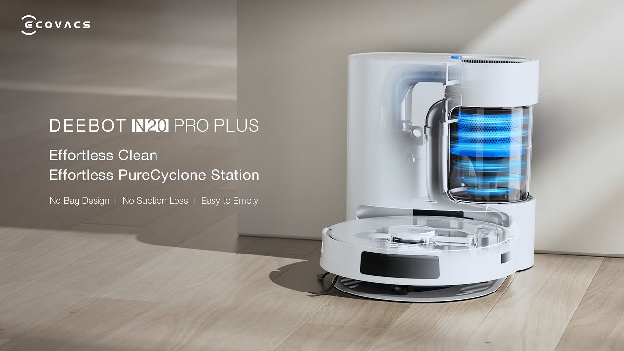 DEEBOT N20 PRO PLUS ロボット掃除機が登場、サイクロン式の自動集じん