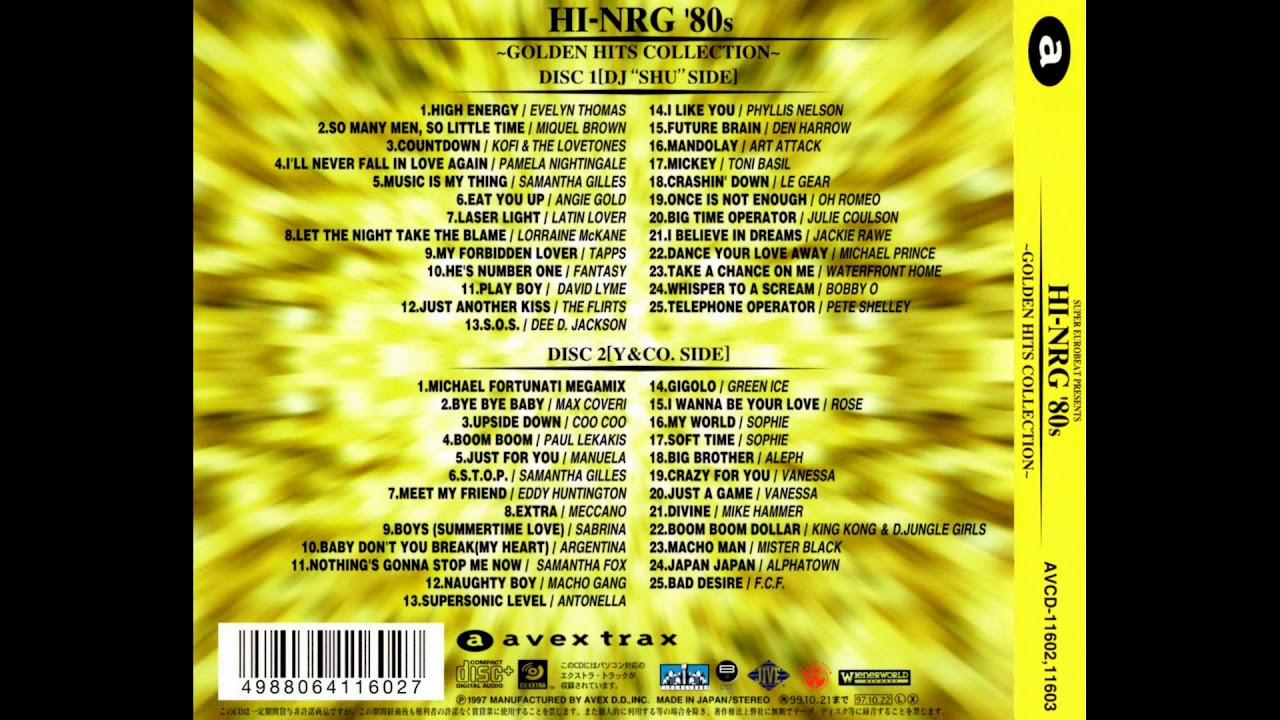 SUPER EUROBEAT PRESENTS HI-NRG '80s ～GOLDEN HITS COLLECTION