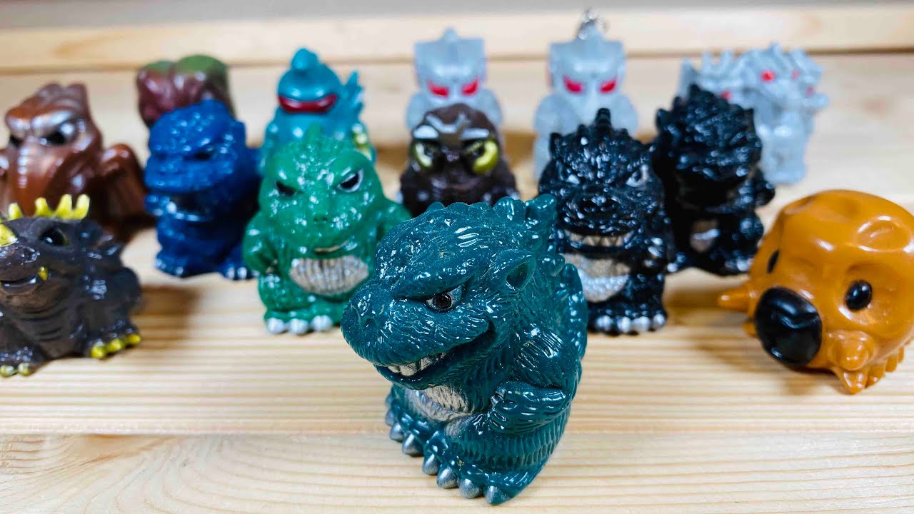 GODZILLA】ゴジラ 指人形 ソフビ 昭和レトロ感たっぷりです。 - YouTube
