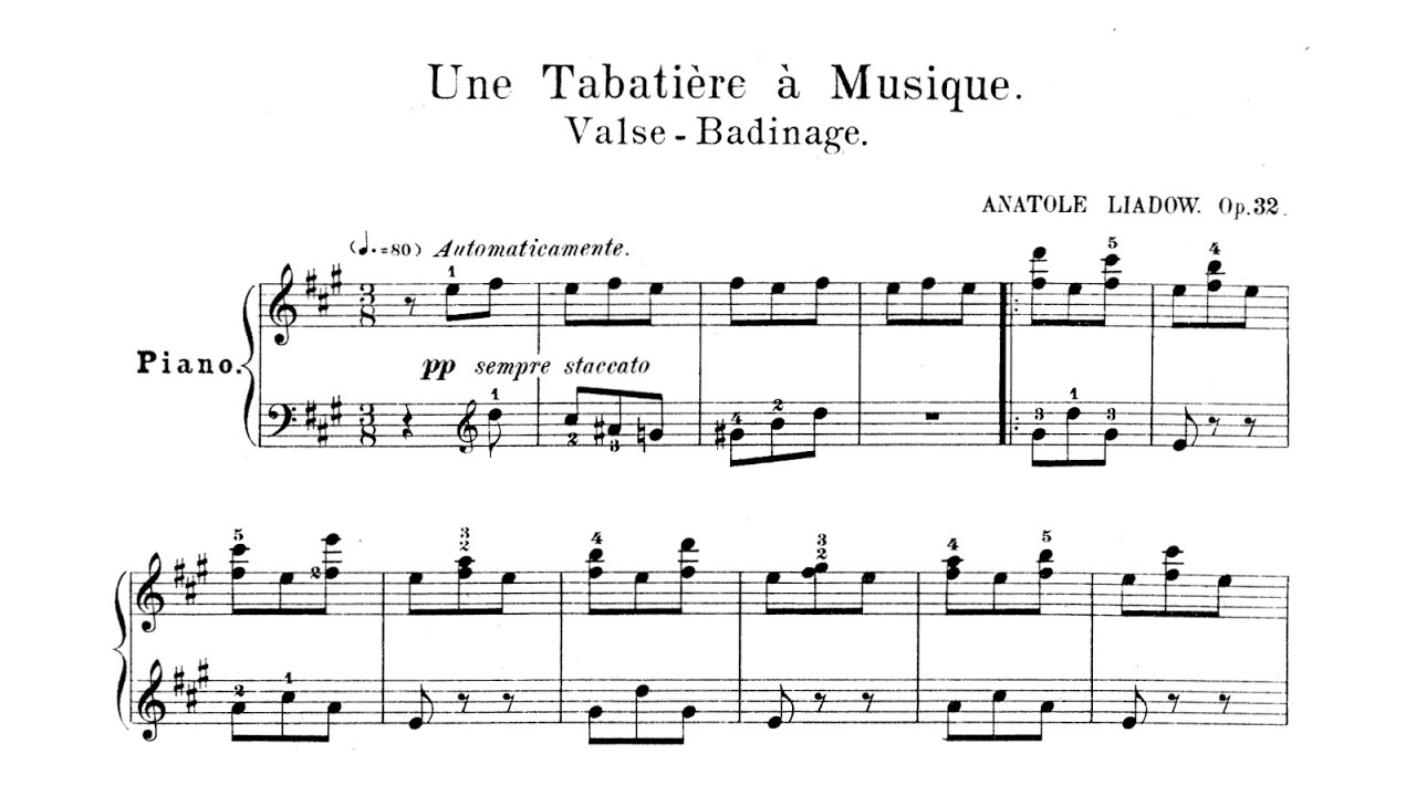 Anatoly Lyadov: The Music Box op. 32 (von Riesemann's best-of