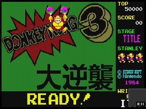 SHARP X1】 ドンキーコング3 大逆襲（X1） - YouTube