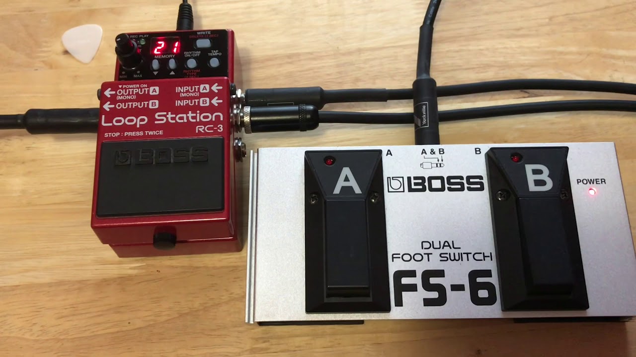 BOSS RC 3 Loop Station w FS-6 dual foot switch - YouTube