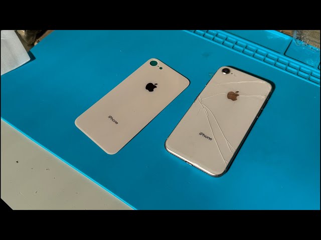 How to properly repair a cracked back panel on an iPhone 8 - YouTube