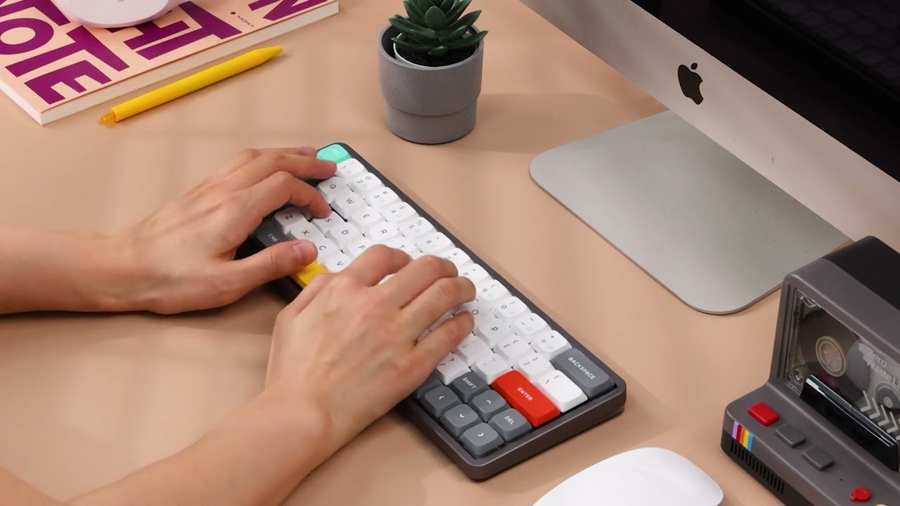 NuPhy Air60 V2 Typing Sound Test - Aloe / Cowberry / Wisteria