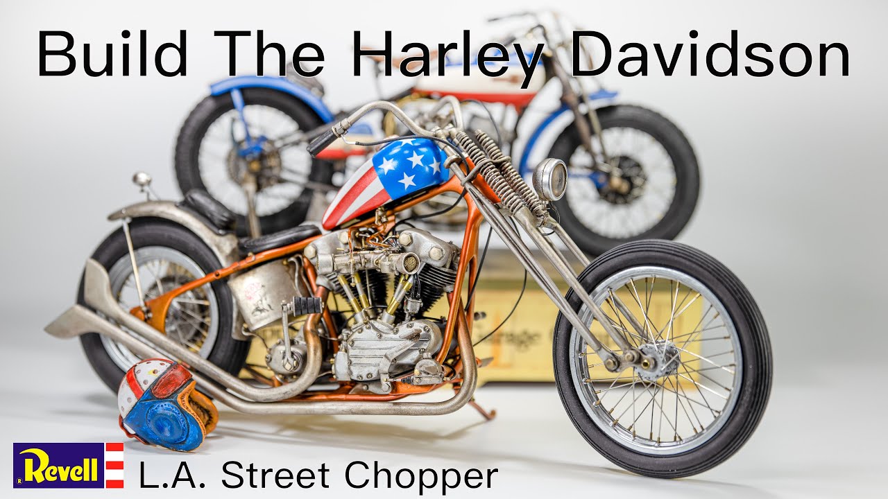 Build The Revell Harley Davidson L.A. street chopper - YouTube
