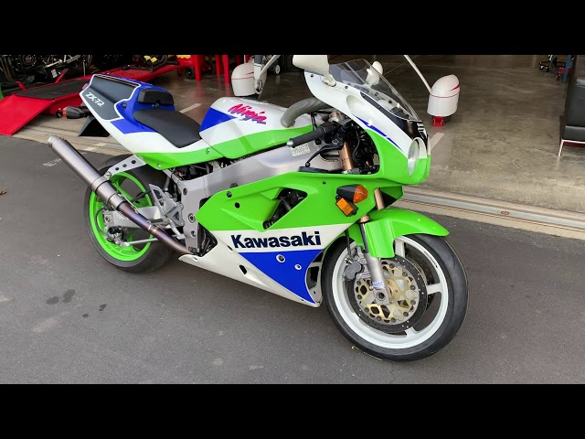 1991 ZX-7R K1 startup - YouTube