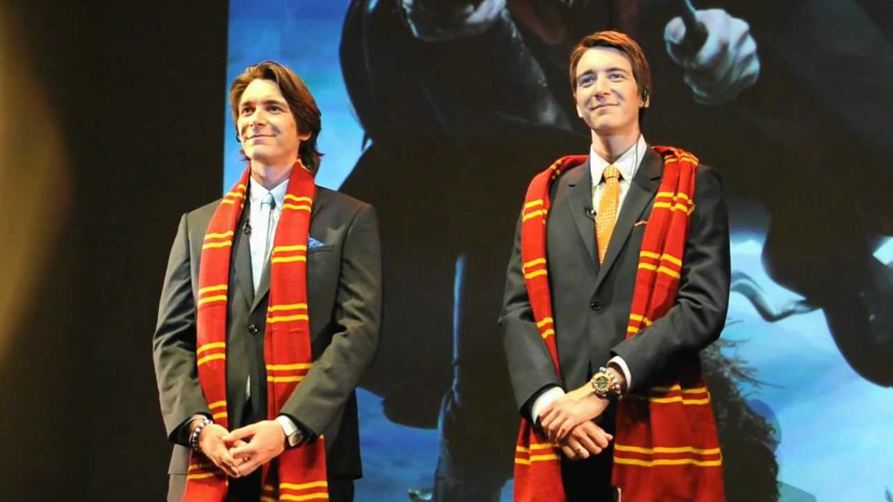 ハリポタ新アトラクション発表会 － ジョージ、フレッド役の2人が登壇