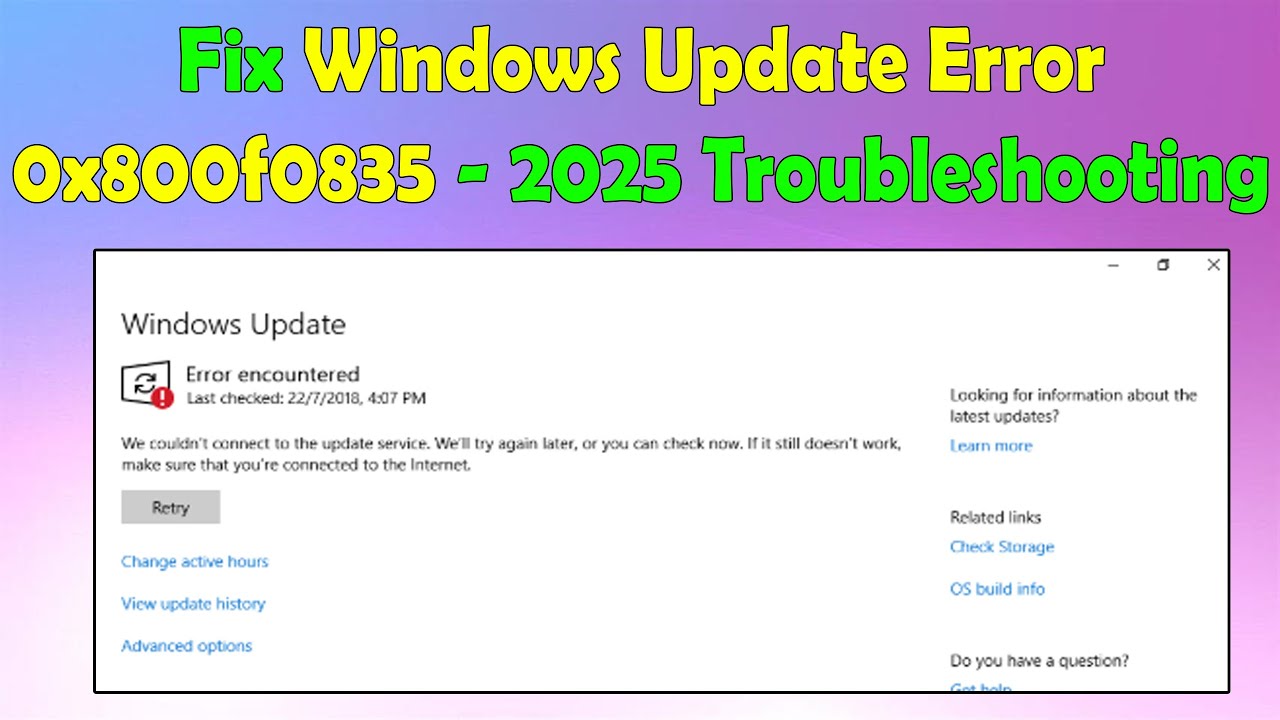 Fix Windows Update Error 0x800f0835 - 2025 Troubleshooting Tips
