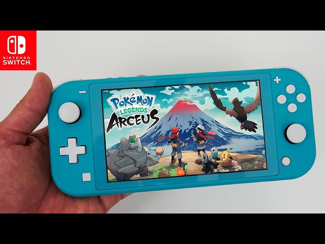 Pokémon Legends: Arceus Nintendo Switch LITE Unboxing and Gameplay