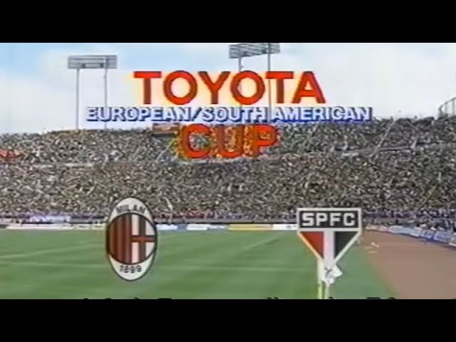 1993年】第14回大会 トヨタカップ『ACミラン 対 サンパウロFC』 - YouTube