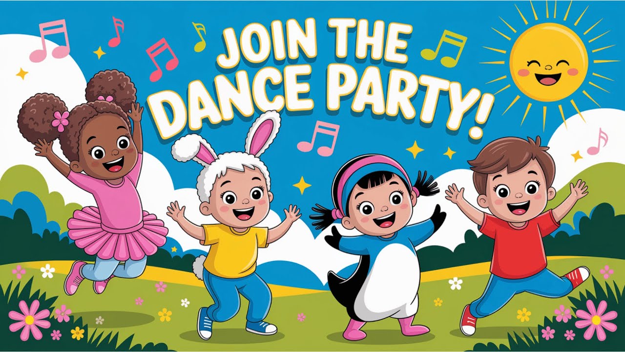 Jump, Hop, and Dance! | An Energetic Kids' Song Adventure - YouTube