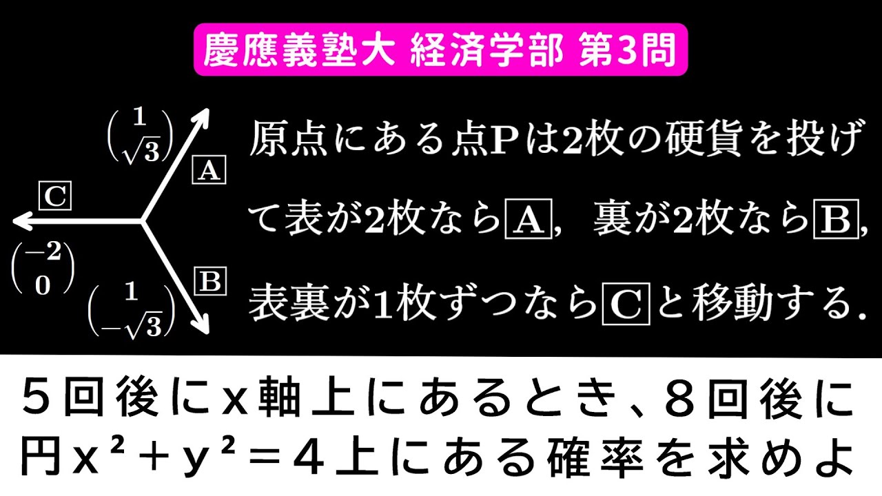 難易度】2025年 慶應義塾大学 経済学部 数学 第3問 - YouTube