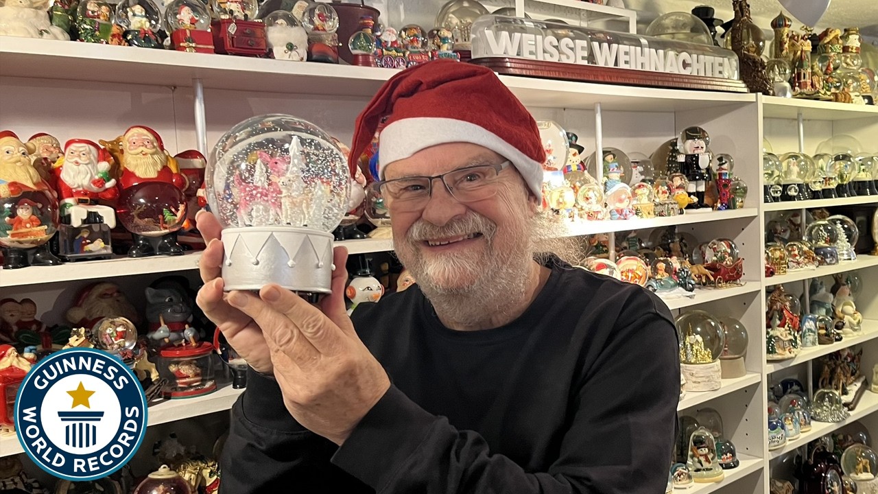 Man with THOUSANDS of snow globes takes us on tour of his very own