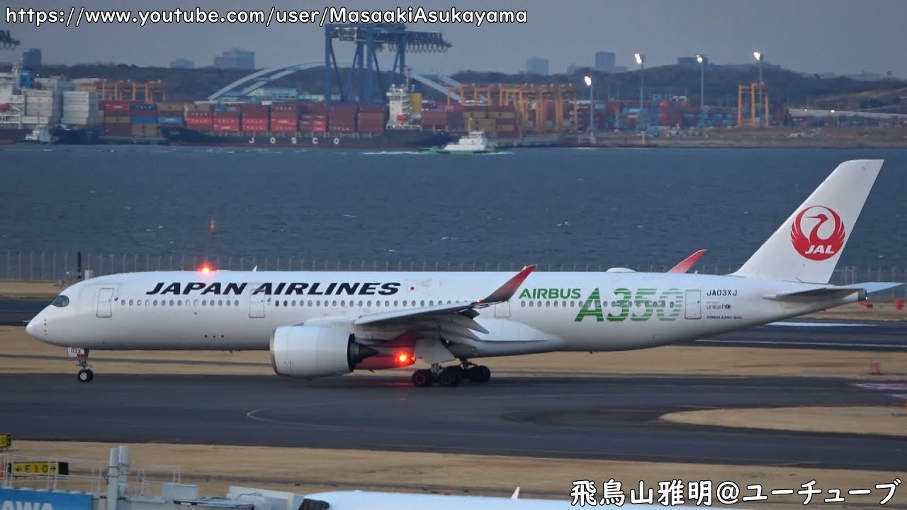 塗装の剥がれが目立つ] JAL Airbus A350-900 JA03XJ landing @ Haneda