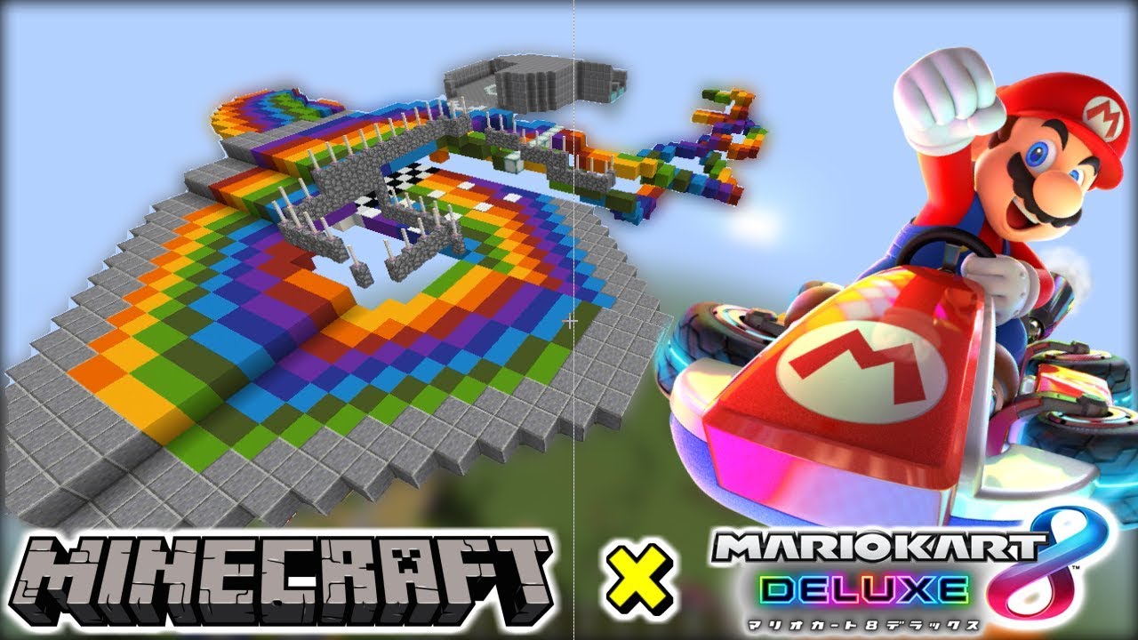 マイクラの世界でマリオカートを再現したワールドが凄いww[マイン