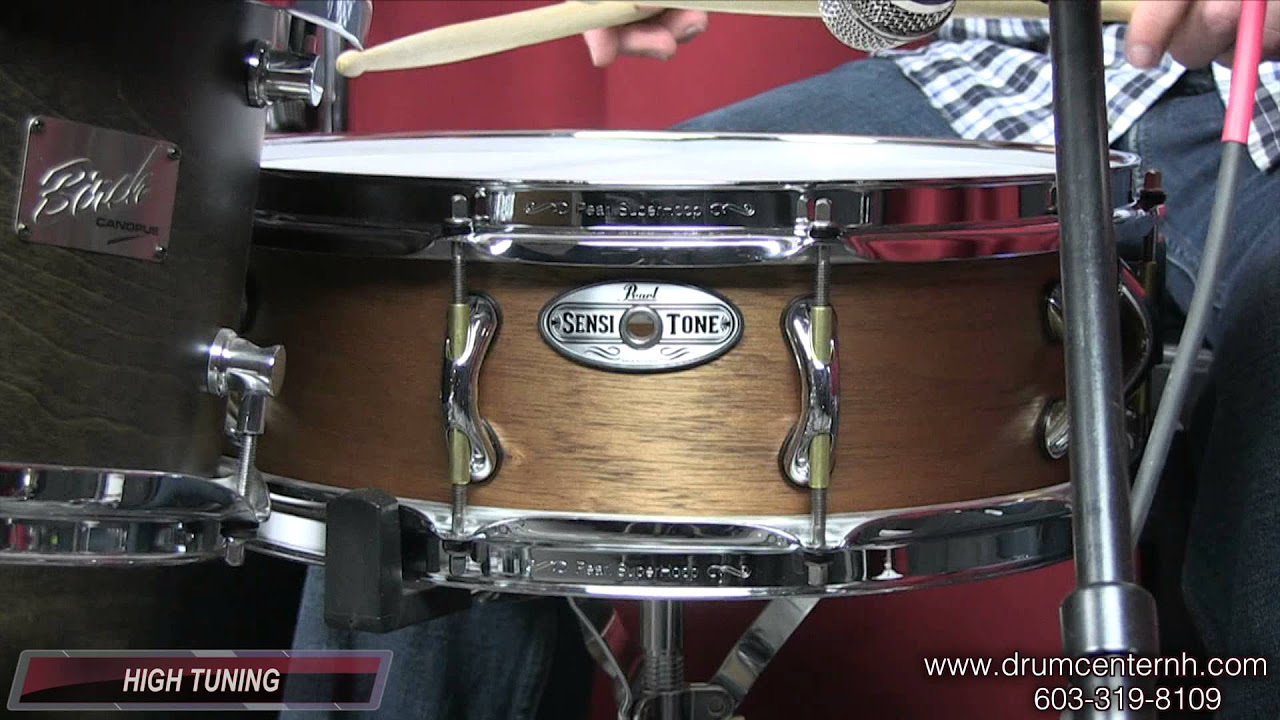Pearl African Mahogany Sensitone Premium Snare Drum 5x15 - YouTube