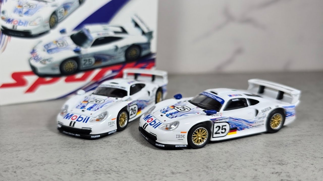Sparky 1/64 Tiny Porsche 911 GT1 EVO 24H LE MANS 1997 H.J.STUCK