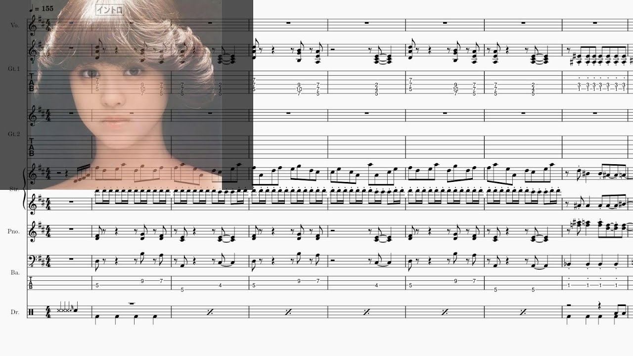 Band-Score]夏の扉(松田聖子) - YouTube