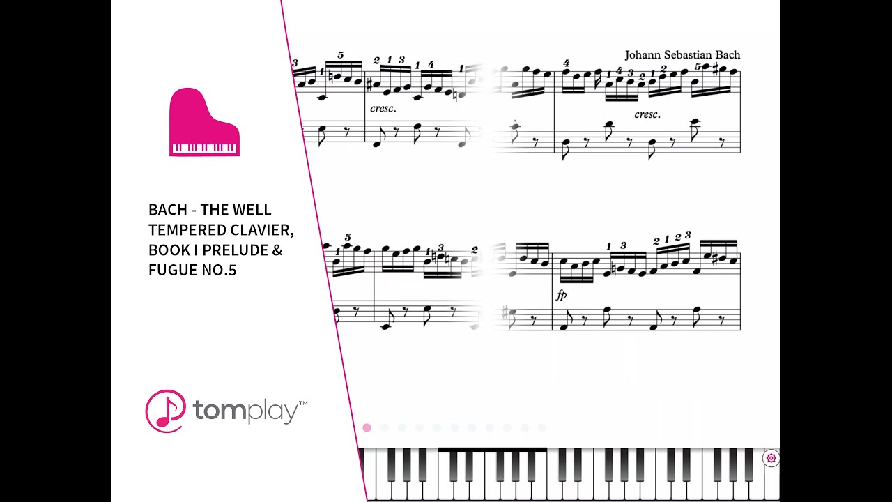 平均律クラヴィーア曲集 第2巻〜第5番 ニ長調 BWV874 (バッハ ヨハン