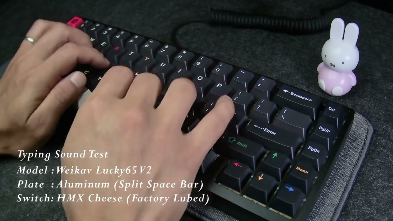 Weikav Lucky65 V2のプレートを交換！分割スペースバーで最強の