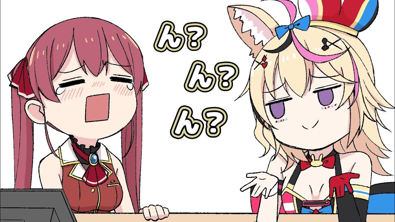 手描き】マリンを論破するポルカ【宝鐘マリン/尾丸ポルカ