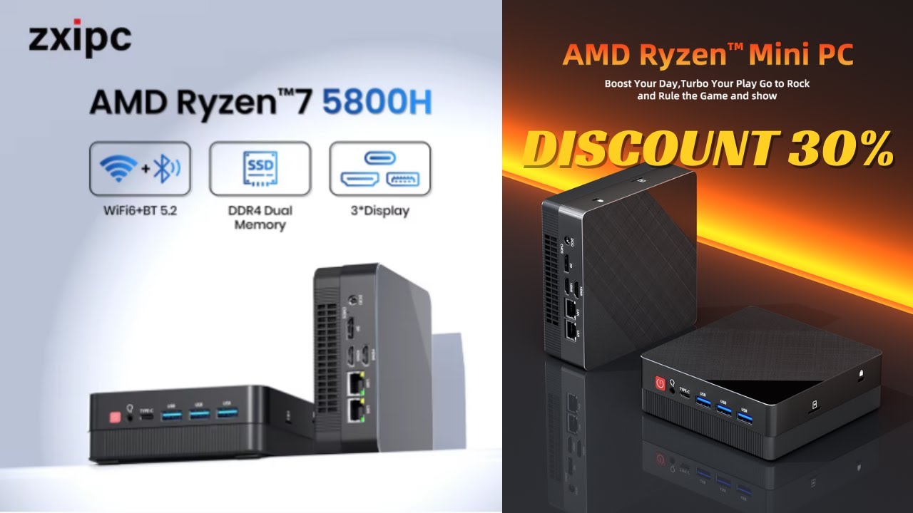 ZXIPC AMD Ryzen7 5800H 4800H 4300U Mini PC Review - YouTube