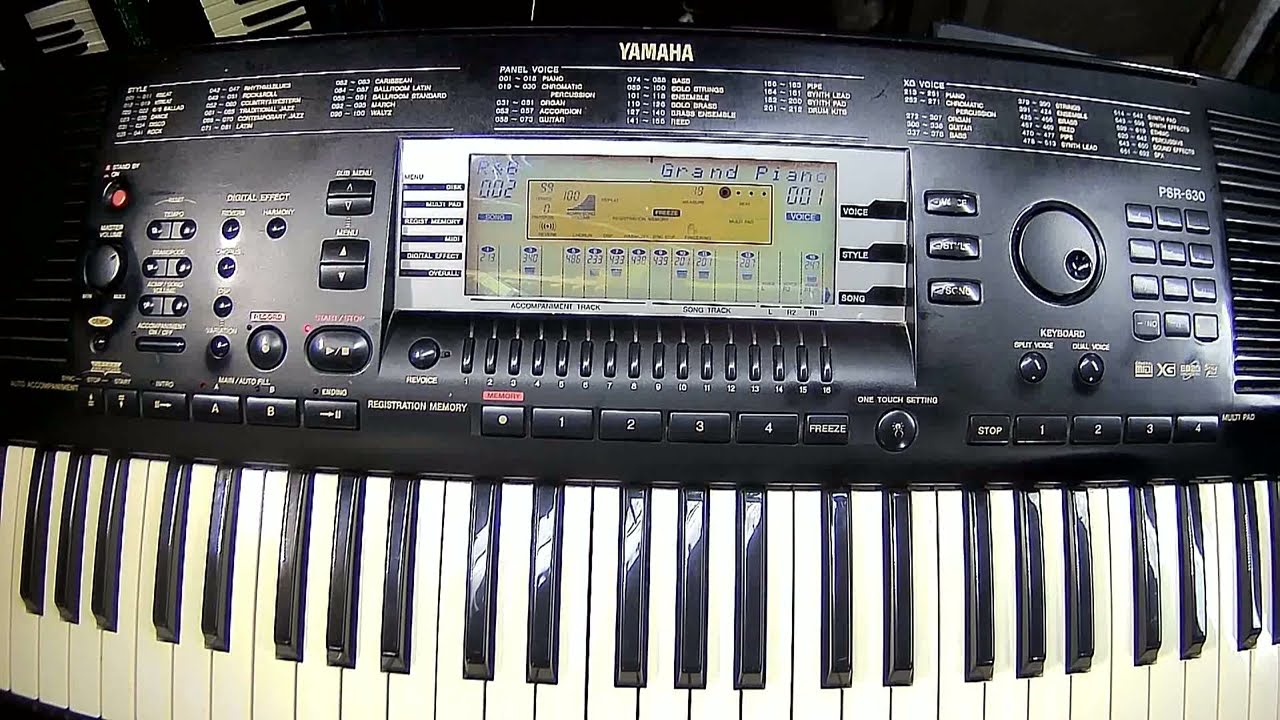YAMAHA PSR 630 - DEMO songs - YouTube